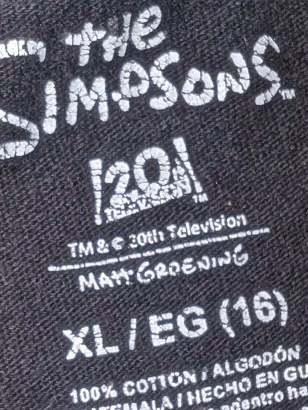 The Simpsons BART SIMPSON Funny Skater Shirt Boys Sz XL 16